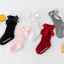 Load image into Gallery viewer, New Kids Stretchable Socks Toddlers Girls Big Bow Knee High Long Soft Cotton Lace Baby Comfortable Colorful Socks