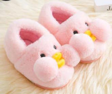 Load image into Gallery viewer, Winter Cute Cartoon Kids Soft Cotton Shoes Baby Shoe Small Yellow Duck Slippers For Children