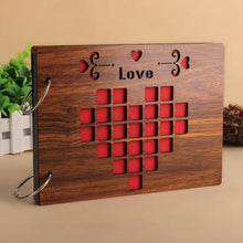 Load image into Gallery viewer, 8 Inch Wood Cover Albums Handmade Pasted Photo Album Personalized Baby Lovers DIY Photo Albums Birthday Gift Family Scrapbook Albums Family Anniversary Gift For Couple
