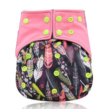 Load image into Gallery viewer, Newborn Cloth Diaper Sewed in Charcoal Bamboo Insert and Suede Pocket Diapers Waterproof Baby Nappies Design for Baby