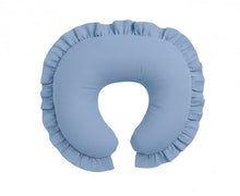 Load image into Gallery viewer, Blue Ruffle Nursing Pillow Cover