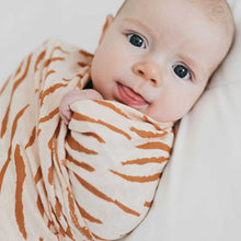 Load image into Gallery viewer, Bamboo Muslin Swaddle in Tiger Stripe