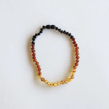 Load image into Gallery viewer, Raw Ombre Rainbow Baltic Sea Amber || Beaded Necklace
