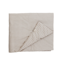 Load image into Gallery viewer, Beige Gingham Crib Quilted Blanket
