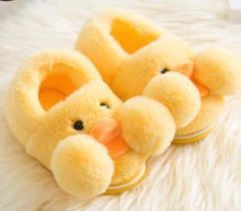 Load image into Gallery viewer, Winter Cute Cartoon Kids Soft Cotton Shoes Baby Shoe Small Yellow Duck Slippers For Children