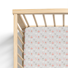 Load image into Gallery viewer, Jersey Knit Polyester Crib Sheet in Woodland Mushroom Meadow