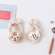 Load image into Gallery viewer, 1 Pair Cartoon Cotton Baby Rubber Sole Anti Slip Floor Socks For Newborn Girls And Boys Kids