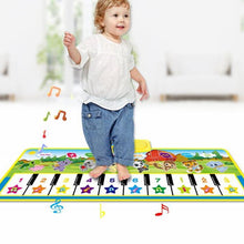 Load image into Gallery viewer, Animals Musical Mat Carpet with 10 Keys Record Function Animal Sounds Play Touch Piano Educational Toys For Kids