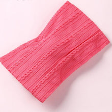 Load image into Gallery viewer, Modern Braid Nylon Bow Knot Solid Wide Nylon Headbands Turban Baby Girls Head Wrap For Girls