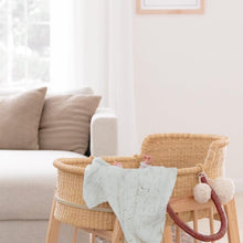 Load image into Gallery viewer, Vanilla White Pointelle Knit Blanket