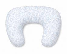 Load image into Gallery viewer, Blue Chinoiserie Ruffle Nursing Pillow Cover