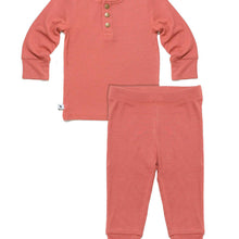 Load image into Gallery viewer, Rose ribbed two-piece set