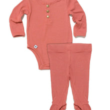 Load image into Gallery viewer, Rose ribbed two-piece set