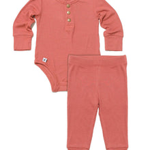 Load image into Gallery viewer, Rose ribbed two-piece set