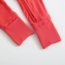 Load image into Gallery viewer, Berry Red Zippered Baby Romper