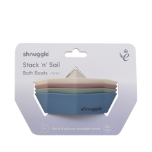 Load image into Gallery viewer, Shnuggle Stack and Sail Bath Boat Toys