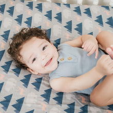 Load image into Gallery viewer, Organic Bamboo Cotton Muslin Crib Sheet in Rustic Retreat