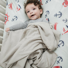 Load image into Gallery viewer, Ahoy Little One Crib Sheet