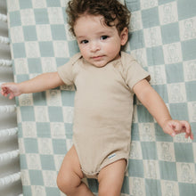 Load image into Gallery viewer, Organic Bamboo Cotton Muslin Crib Sheet in Checkered Bears