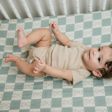 Load image into Gallery viewer, Organic Bamboo Cotton Muslin Crib Sheet in Checkered Bears