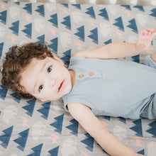Load image into Gallery viewer, Organic Bamboo Cotton Muslin Crib Sheet in Rustic Retreat