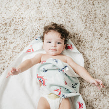 Load image into Gallery viewer, Ahoy Little One Hooded Baby Towel