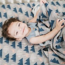 Load image into Gallery viewer, Organic Bamboo Cotton Muslin Swaddle Blanket in Rustic Retreat