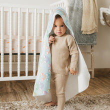 Load image into Gallery viewer, Rainbow Hooded Baby Towel