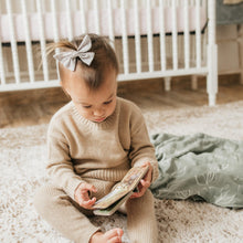 Load image into Gallery viewer, Organic Bamboo Cotton Muslin Swaddle Blanket in Natural Oasis Willow
