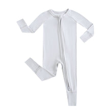 Load image into Gallery viewer, Comfy Gray Zippered Baby Romper