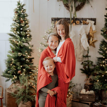 Load image into Gallery viewer, Red Stripe Stretchy Swaddle