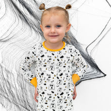Load image into Gallery viewer, Orange Trim Halloween Long Sleeve Sleep Set