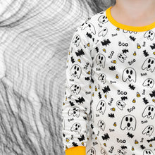 Load image into Gallery viewer, Orange Trim Halloween Long Sleeve Sleep Set