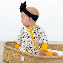 Load image into Gallery viewer, Orange Trim Halloween Zip Onesie