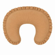 Load image into Gallery viewer, Brown Solid Ruffle Nursing Pillow Cover