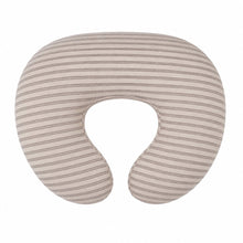Load image into Gallery viewer, Grey Ivory Stripe Ruffle Nursing Pillow Cover