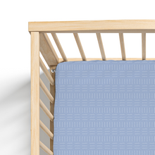 Load image into Gallery viewer, Jersey Knit Polyester Crib Sheet in Tally Cross