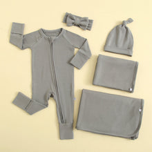 Load image into Gallery viewer, Forest Green Zippered Baby Romper