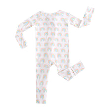 Load image into Gallery viewer, Forever Rainbow Zippered Baby Romper