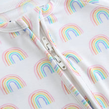 Load image into Gallery viewer, Forever Rainbow Zippered Baby Romper
