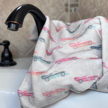 Load image into Gallery viewer, Zoomies Race Car Hooded Baby Towel