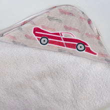 Load image into Gallery viewer, Zoomies Race Car Hooded Baby Towel