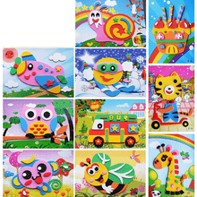 Load image into Gallery viewer, 10 designs/lot Cartoon 3D EVA Foam Sticker Puzzle Series Kids Multi-patterns Styles Toys for Children Birthday Gift