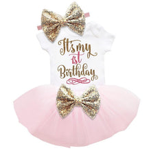Load image into Gallery viewer, Princess Girls Tutu Dress Toddler Kids Clothes Baby Baptism 1st First Birthday Outfits Dress For Birthday Party