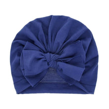Load image into Gallery viewer, Modern Luxury Baby Girl Lovely Soft Winter Big Bow Turban Bonnet Cotton Caps For Girls Baby