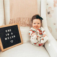 Load image into Gallery viewer, Newborn Toddler Watermelon Print Romper With Long Sleeve Wrapped Foot Jumpsuit For Babies
