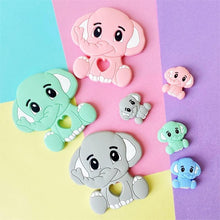 Load image into Gallery viewer, Cartoons Silicone Teether Mini Elephant Animal Rodents Chewable Toys Products For Parents Baby Boys And Girls