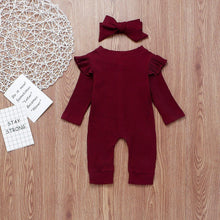 Load image into Gallery viewer, Baby Girl Boy Cotton Clothes Knitted Romper Jumpsuit With Bow In Classic Style For Girls Baby