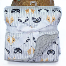 Load image into Gallery viewer, Baby Blankets New Layer Coral Fleece Infant Swaddle Wrap Owl Printed Newborn Baby Bedding Blanket