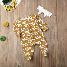 Load image into Gallery viewer, Newborn Kid Baby Girls long Sleeve Floral Romper Elegant Ruffles Jumpsuit Flower Cute Sweet Outfit